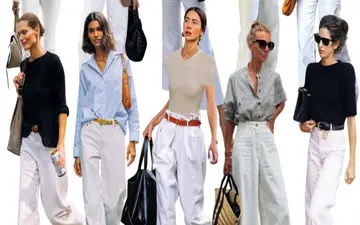 راز خوش‌پوشی در بهار: استایل‌های شیک با شلوار سفید