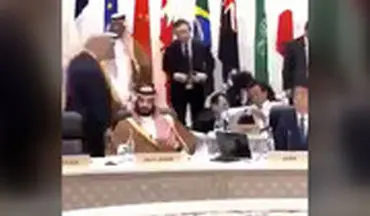 شوخی دستی ترامپ با محمد بن‌سلمان در اجلاس G20