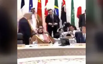 شوخی دستی ترامپ با محمد بن‌سلمان در اجلاس G20