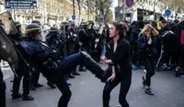 حمله پلیس فرانسه به دانشگاه سوربن + فیلم
