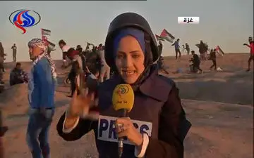 مجروح شدن خبرنگار شبکه العالم در غزه به دست صهیونیست ها + فیلم