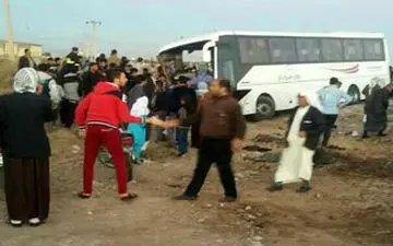 صحنه هایی از حادثه دلخراش تصادف دانش آموزان البرزی در سوسنگرد + فیلم