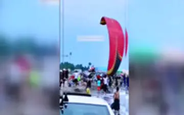 سقوط وحشتناک پاراگلایدر در متل‌قو