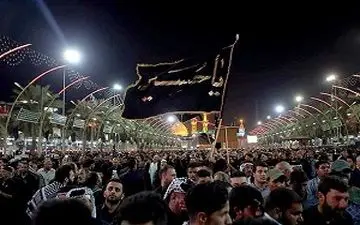 مراسم عزاداری شب عاشورا در کربلا+ فیلم