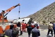 فاجعه در جاده فارس؛ واژگونی اتوبوس ۲۱ کشته و ۲۶ مصدوم برجای گذاشت

