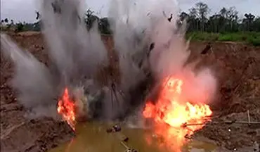 تخریب ده‌ها معدن در آمازون توسط پلیس پرو + فیلم 