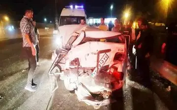 یک فوتی و ۴ مصدوم در تصادف بزرگراه خلیج فارس