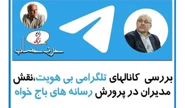 خیلی از مدیران متخلف مالی حامی کانالهای تلگرامی بی هویت هستند