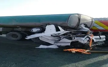 تصادف پراید با 2 تریلی در بیرجند قربانی گرفت