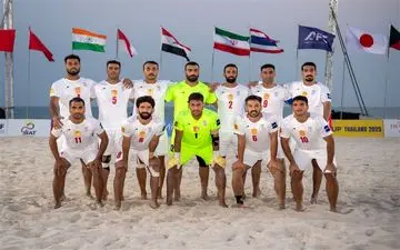  پیروزی نزدیک تیم ملی فوتبال ساحلی ایران مقابل موریتانی 