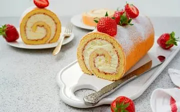 رولت خامه‌ای فوری | آماده در ۱۵ دقیقه بدون ترک خوردگی