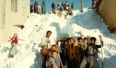 عکس قدیمی از ارتفاع باور نکردنی برف در ایران