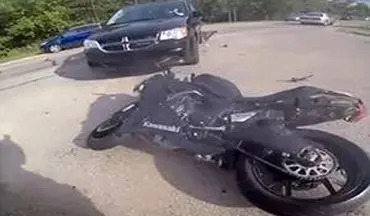 تصادف وحشتناک عاقبت رانندگی دیوانه وار با موتورسیکلت + فیلم 