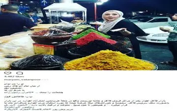 مجری کودک تلویزیون در بازار فلافل اهواز (عکس)