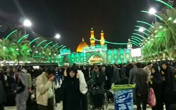 بارش رحمت الهی در شب جمعه - کربلا معلی + فیلم