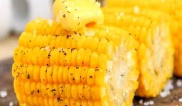 طرز تهیه  بلال شیرین همراه با کره ی پنیری!