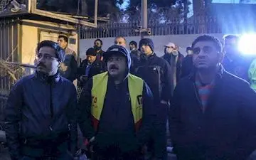 حضور هنرمندان در محل وقوع فاجعه پلاسکو