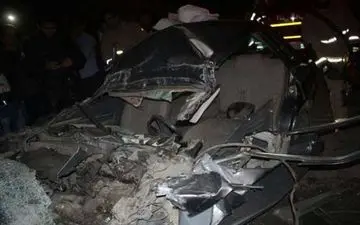 مرگ راننده و سرنشین در میان شعله‌های آتش