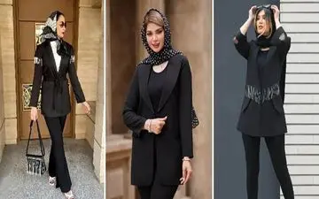 شیک و مجلسی برای خانم های خوش استایل / 32 مدل مانتو مشکی جذاب 1402