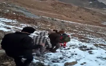 نجات معجزه‌آسای سه جوان در ارتفاعات برف‌گیر میبد