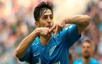 سردار آزمون در ترکیب اصلی زنیت مقابل تامبوف
