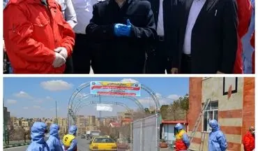 تونل دو منظوره ضد عفونی شهروندی و خودرویی توسط سازمان آتش نشانی تبریز طراحی شد
