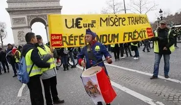 برگزاری دور جدید اعتراضات جلیقه‌زردهای فرانسه با کمترین تعداد تظاهرکننده‌ها