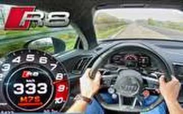 رانندگی با سرعت ۳۳۳ کیلومتر در ساعت با آئودی R8! 