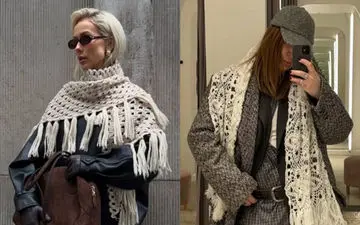 استایل‌هایی خارق‌العاده با یک ایده ساده: قراردادن شال و روسری روی سرشانه