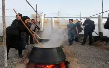 پخت حلیم سنتی در سفیدشهر