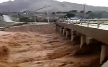 طغیان رودخانه سرخکان در اندیمشک + فیلم 