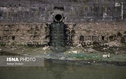 آلودگی رودخانه حشمت‌رود + تصاویر