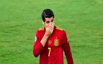 گل اول اسپانیا به پرتغال توسط موراتا