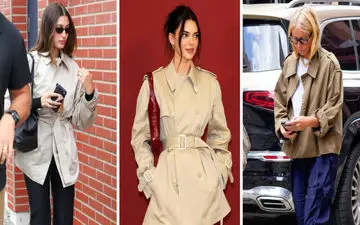 چگونه مثل سلبریتی‌ها ترنچ‌کت کوتاه را استایل کنیم؟