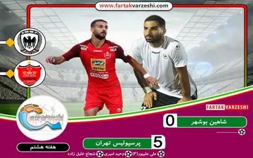 خلاصه بازی پرسپولیس 5 - 0 شاهین شهرداری بوشهر + فیلم