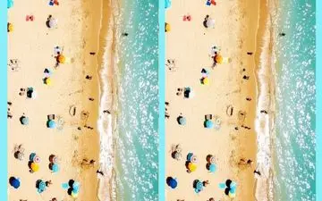 یک تفاوت در این تصویر ساحلی وجود دارد، ببینم می تونی پیداش کنی یا نه!