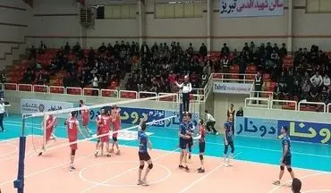 پیروزی تیم پیام مشهد در لیگ برتر والیبال کشور مقابل عقاب نهاجا