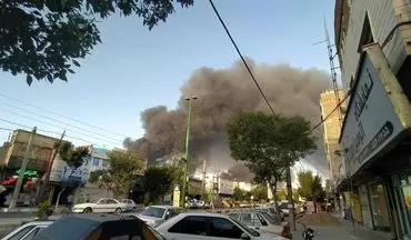 آتش سوزی در نزدیکی پلایشگاله تهران/فیلم 