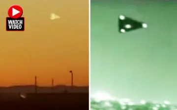 رویت یوفوی مثلثی شکل درخشان خبرساز شد! + فیلم