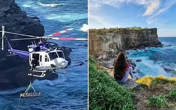 سلفی مرگبار دختر جوان بر فراز صخره بلند 