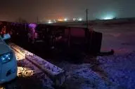 حادثه در جاده ارومیه–مهاباد؛ انحراف و واژگونی اتوبوس مسافربری