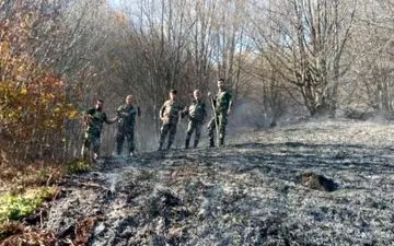 مهار حریق ۲.۵ هکتار از جنگل‌های اسپیناس آستارا