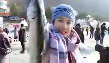 جشنواره سالانه ماهیگیری در یخ + فیلم 