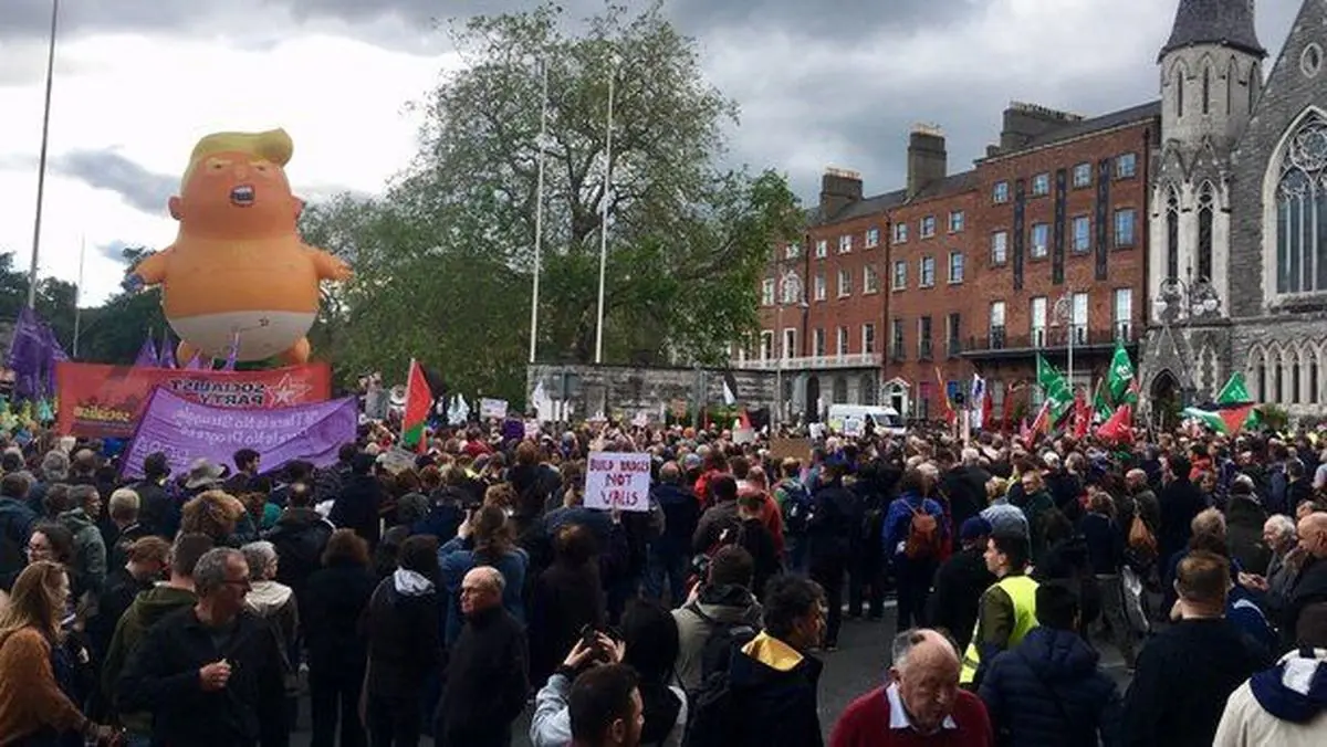 اعتراض علیه ترامپ به ایرلند کشیده شد