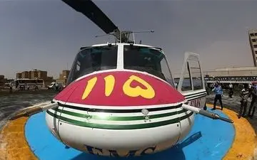 
انتقال بیمار سکته مغزی با بالگرد اورژانس از طالقان به کرج 