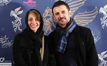 تیپ و ظاهر جالب همسر امین حیایی در اکران مالاریا