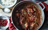 طرز تهیه فسنجان آجیلی؛ طعمی نو با گردو و بادام