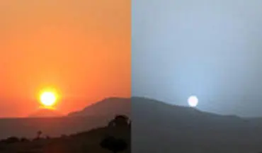 تفاوت غروب خورشید روی مریخ و زمین
