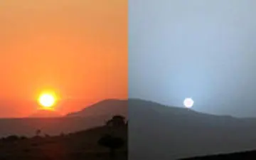 تفاوت غروب خورشید روی مریخ و زمین
