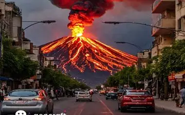 میخوای بدونی اگه دماوند فوران کنه چه شکلی میشه؟!|تصاویر آخرالزمانی از فوران دماوند
